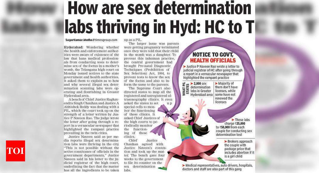 How Are Sex Determination Labs Thriving In Hyd Hc Asks Govt Hyderabad News Times Of India 9835