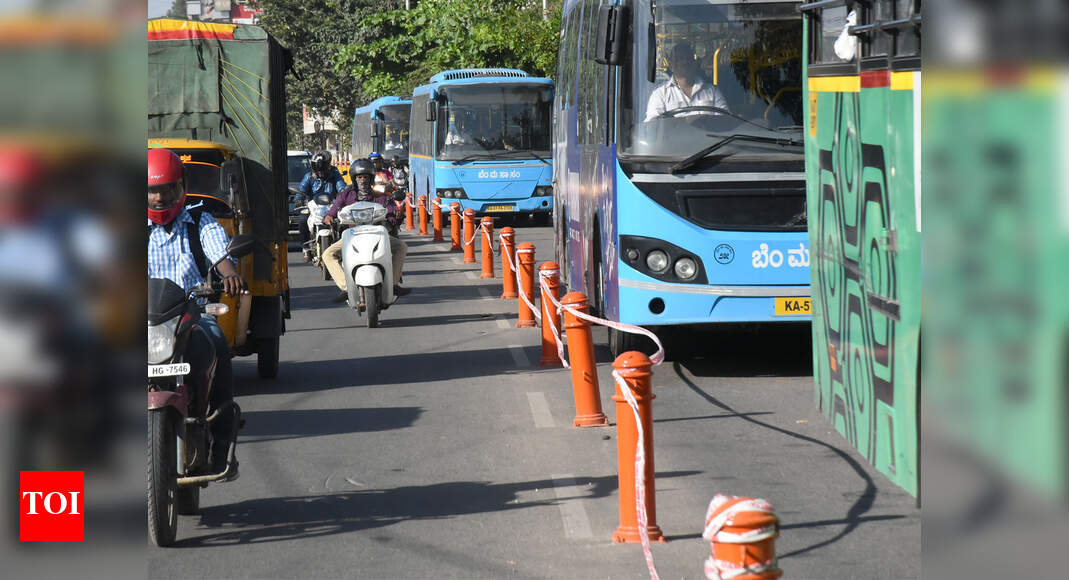 Bangalore Bus Lanes Draft CMP wants 15,000strong BMTC fleet, 202km of bus lanes Bengaluru