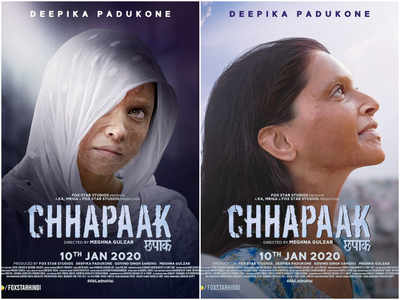 Deepika Padukone looks vulnerable and powerful in the latest posters of 'Chhapaak'