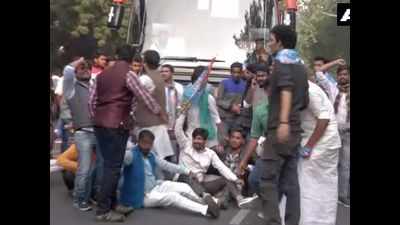 Delhi: NSUI takes out rally against Centre's 'anti-student' steps