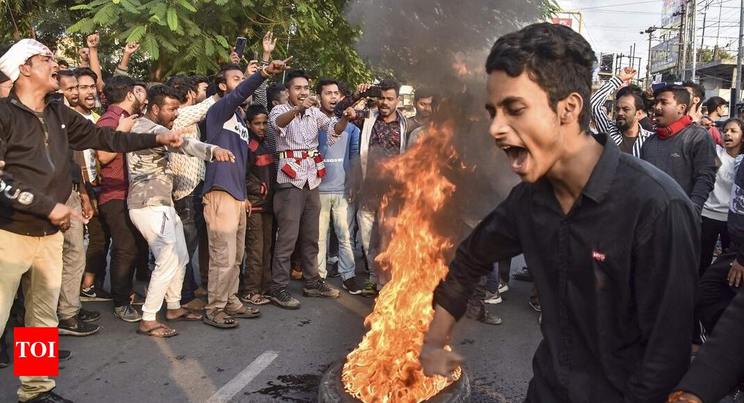 Violence rages in Assam over CAB, net suspended in Tripura