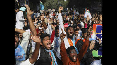 NSUI protests ‘anti-student’ steps of Centre | Delhi News - Times of India