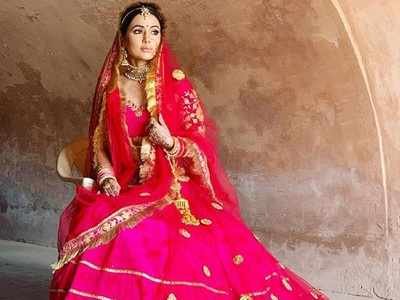Hina Khan goes traditional as she dons bridal look for a project with Priyank Sharma