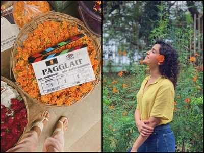 Sanya Malhotra shares a BTS pic from the sets of 'Pagglait'