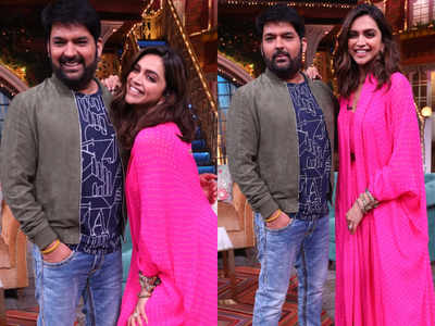 New dad Kapil Sharma resumes shoot just a day after welcoming his baby girl; poses with his favourite actress Deepika Padukone