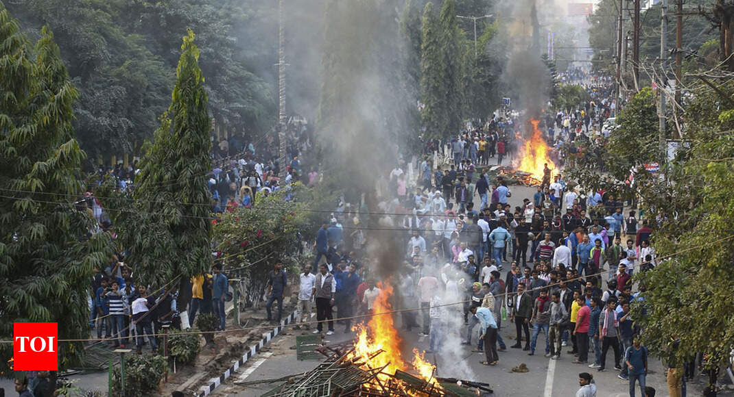 Violent protests against CAB in Assam, Tripura