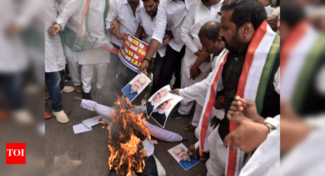 CAB fire comes home: Modi’s effigies burnt in Hyderabad | Hyderabad ...