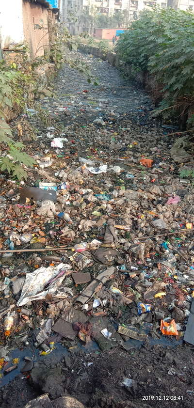 Garbage Has Accumulated On Nullah.