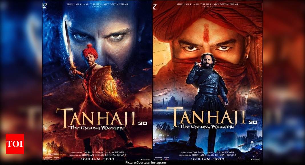 Tanhaji The Unsung Warrior The Makers Share New Posters Featuring Ajay Devgn And Saif Ali