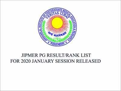 JIPMER PG result/rank list for January 2020 session released; check here