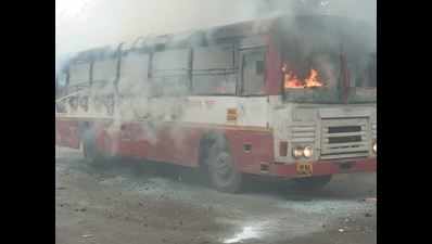 Uttar Pradesh CAA protests: Two bus torched, two vandalised in Sambhal