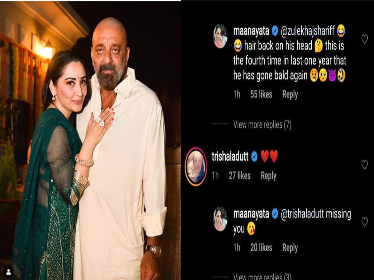 Trishala Dutt Is All Hearts As Maanayata Shares A Loved Up Post With Husband Sanjay Dutt Hindi Movie News Times Of India