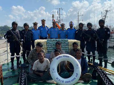 Coast Guard seizes over 300kg banned drug from Myanmarese-boat near Andaman & Nicobar Islands