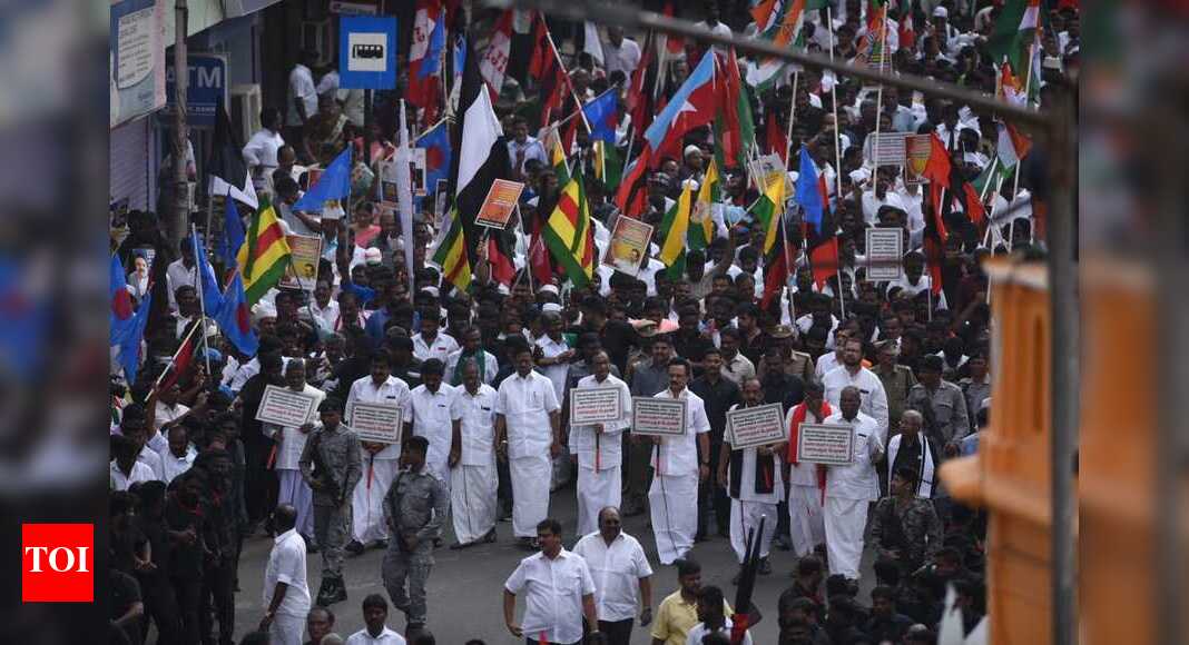 DMK Protest in Chennai Today Live: DMK's anti-CAA rally begins in Chennai