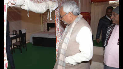 Nitish Kumar visits Kangan Ghat, inspects preparations for Prakashotsavas of Guru Nanak Dev, Guru Gobind Singh