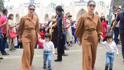 Taimur Ali Khan looks super cute as he visits Mount Mary Church with mommy Kareena Kapoor Khan