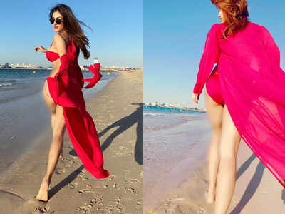 Mouni Roy's red bikini by the beach is the best way to end 2019