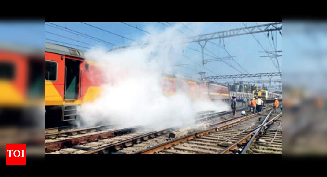 Smoke from express train sparks alarm Thane News Times of India