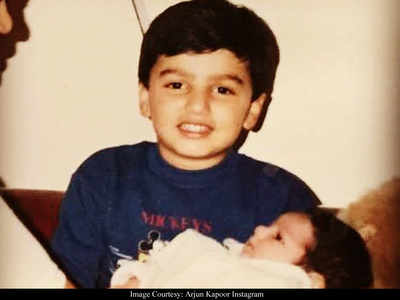 Arjun Kapoor wishes sister Anshula with an adorable childhood picture and states, “taking care of each other since 29th December 1990”