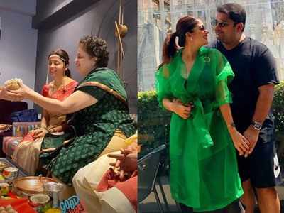 Nehha Pendse's pre-wedding festivities kick-starts with 'grahmukh puja'; see pics