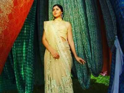 Photo: Monal Gajjar looks gorgeous in this heavily embellished saree as she strikes a pose for the camera