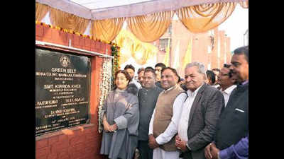 Kirron Kher inaugurates Manimajra green belt, 6 of 12 acres beautified in initial phase