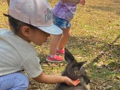 Soha Ali Khan shares adorable photos of Inaaya's fun day feeding animals in Australia