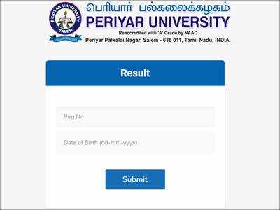 Periyar University November UG/PG result 2019 declared @ periyaruniversity.ac.in
