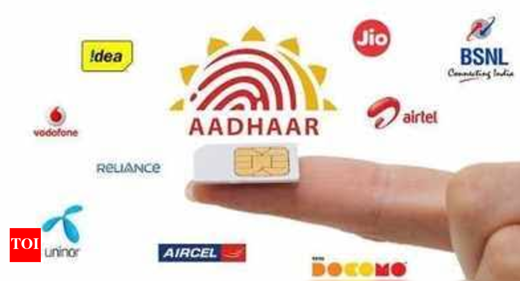  how to link aadhaar with mobile number times of india