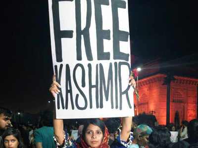 Jnu Violence Protests Fir Against Free Kashmir Placard Holder