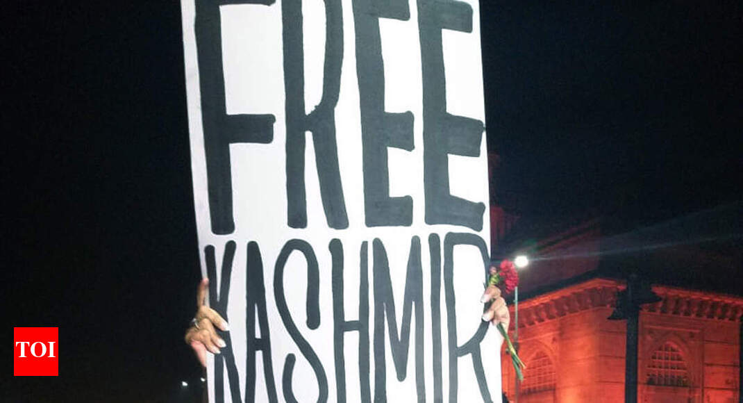 Jnu Violence Protests Fir Against Free Kashmir Placard Holder