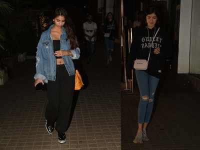 Photos: BFFs Suhana Khan and Shanya Kapoor step out in the city for a movie night!