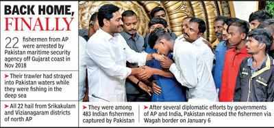 Freed Fishermen Meet Cm Get Rs 5l Each To Restart Lives Hyderabad News Times Of India