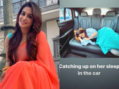 Reel meets real: Dipika Kakar catching up on her sleep in a car will remind you of this scene from Kahaan Hum Kahaan Tum