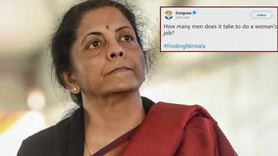 Congress mocks FM Sitharaman with 'Finding Nirmala' tweet