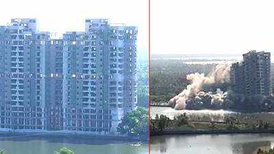 Demolition drive: More luxury flats razed within seconds with explosives in Kochi
