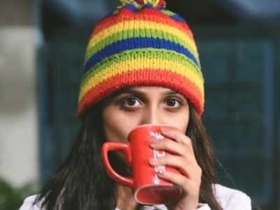 Photo: Aarohi Patel sips coffee to beat the cold