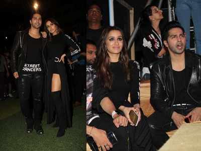 Photos: Varun Dhawan and Shraddha Kapoor make heads turn as they opt for an all-black look for the promotions of 'Street Dancer 3D'