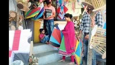 With plastic kites banned, cloth and paper ones fly high