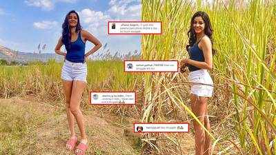 Ananya Panday shares pics posing in a lush field, naysayers fill her post with ‘struggler’ comments