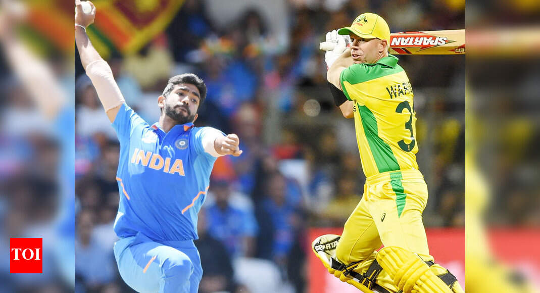 India vs Australia: David Warner surprised by Jasprit Bumrah's yorkers, bouncers - Times of India