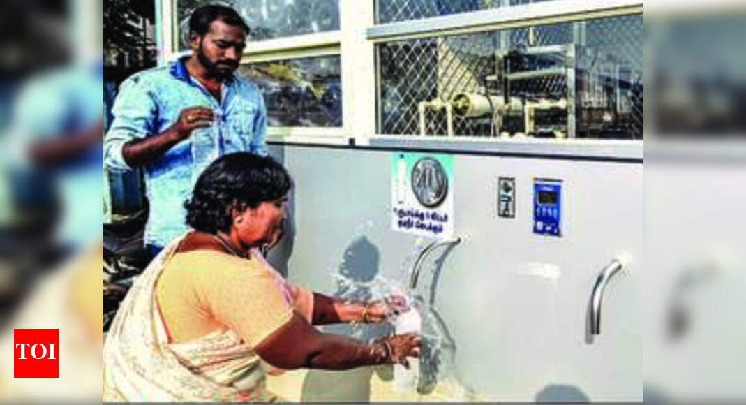 Coimbatore First water vending machine opened at Ukkadam bus stand Coimbatore News Times of