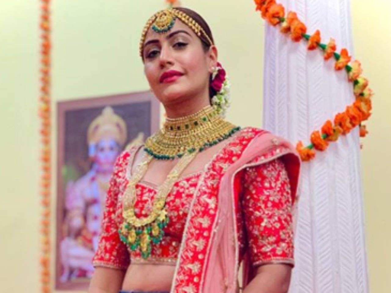 Surbhi Chandna shares a trick on how to don a lehenga when it goes ...