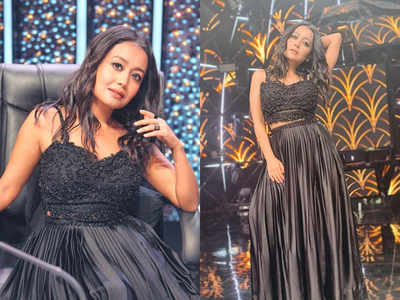 Neha Kakkar in Rs 36,000 Black Hand Embroidered Lehenga Makes Our Heart  Skip a Beat