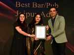 Best Bar/Pub -Sunita Shekhawat presents the award to Abha Meel and Veerendra Meel of Jaipur Adda