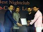 Best Nightclub – Himmat Singh presents the award to Sidharth Choudhary, Yogendra Singh and Yogesh Choudhary of Trove Café & Lounge