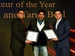 Restaurateur of the Year - Rahul Singh gives away the award to Tarun Behl and Varun Behl of Kebabs and Curries Company