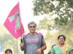 Milind Soman runs for a cause along with saree-clad women
