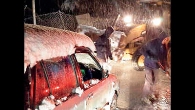 Photos: Fresh spell of snow in Shimla, Kufri; hundreds rescued in nightlong operation