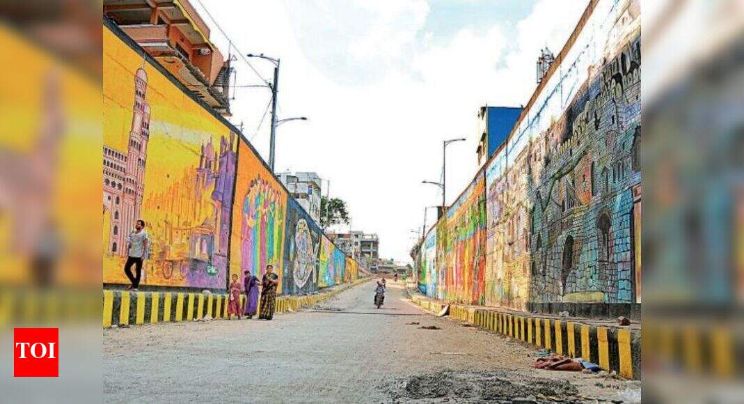 Hyderabad: Underpass in Uppuguda gets a creative makeover | Hyderabad ...